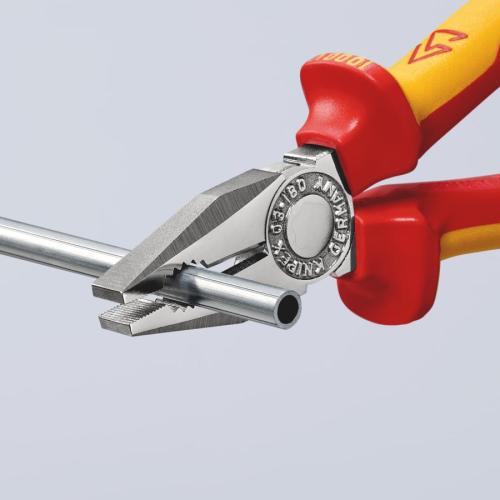 Knipex Combination Pliers Multi-component Grips VDE Chrome-plated 180mm 03 06 180